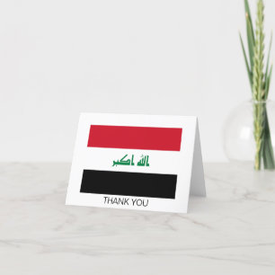 Iraq Flag Thank You Card