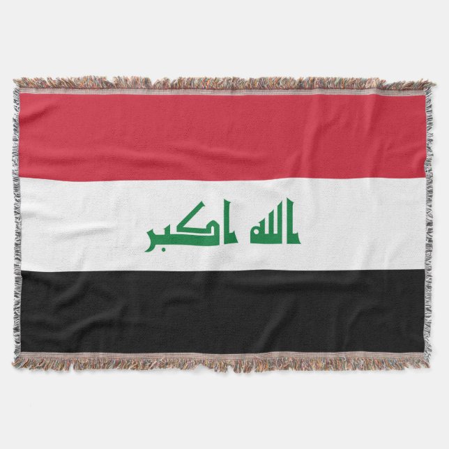 Iraq flag throw blanket (Front)