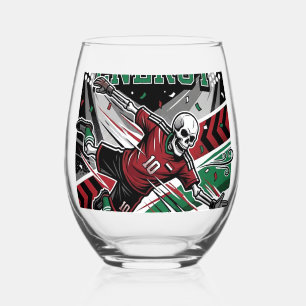 Iraq Goal Energy Skeleton Striker Nations Bold Soc Stemless Wine Glass