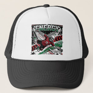 Iraq Goal Energy Skeleton Striker Nations Bold Soc Trucker Hat