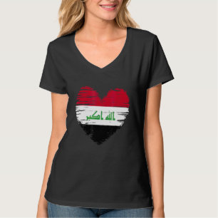 Iraq Heart Iraqi Flag Iraqi Pride T-Shirt