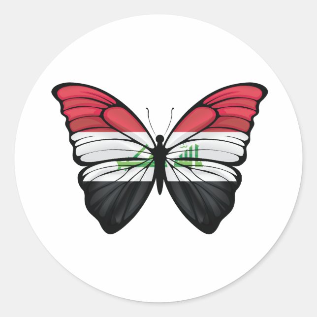 Iraq Hypolimnas Butterfly Classic Round Sticker (Front)