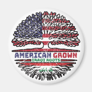 Iraq Iraqi US American USA United States Tree Magnet