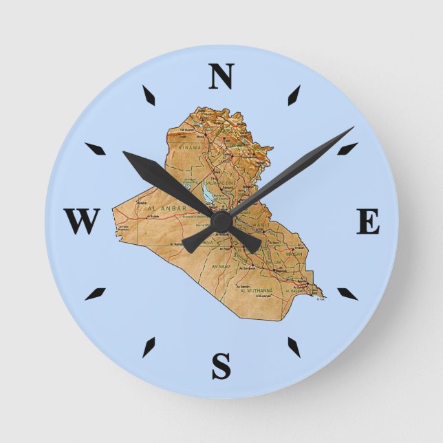 Iraq Map Clock (Front)