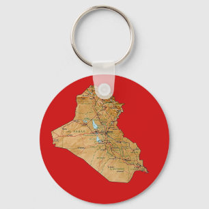 Iraq Map Keychain