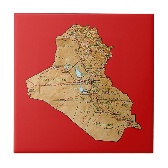 Iraq Map Tile (Front)