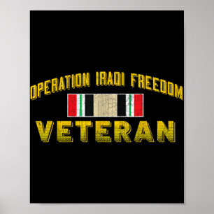 Iraq Operation Iraqi Freedom Veteran Day Gifts - B Poster