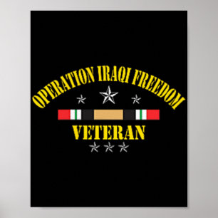 Iraq Operation Iraqi Freedom Veteran Day Gifts Men Poster