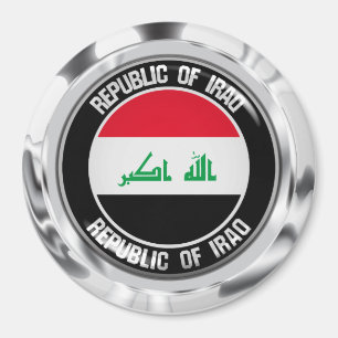 Iraq Round Emblem Magnet