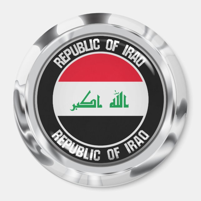 Iraq Round Emblem Magnet (Front)