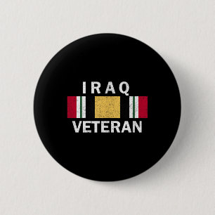 Iraq Veteran Iraq War Service Ribbon Distressed Te 6 Cm Round Badge