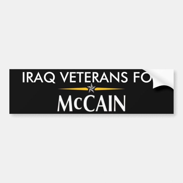 Iraq Veterans for McCain bumper sticker (Front)