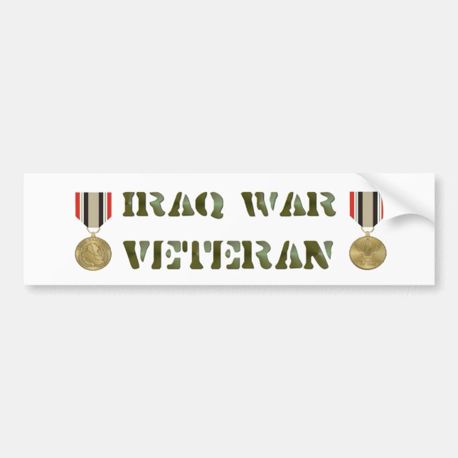 Iraq War Vet Bumper Sticker (Front)