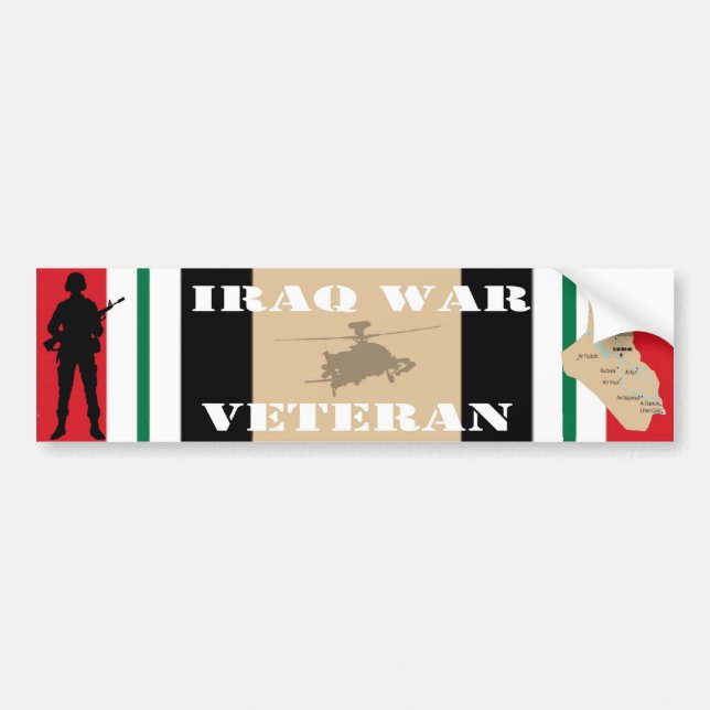 Iraq War Veteran Bumper Sticker (Front)