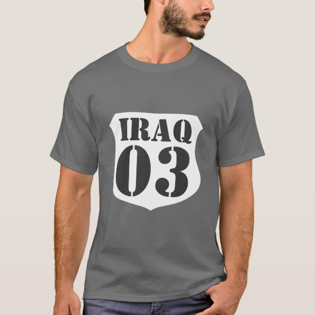 Iraq war veteran t-shirt - Customisable by year (Front)