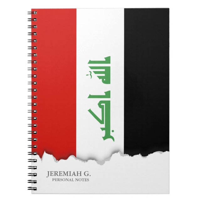 Iraqi Flag Spiral Notebook (Front)
