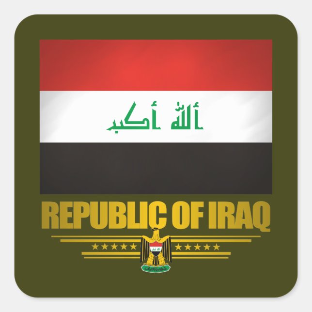 "Iraqi Pride" Square Sticker (Front)