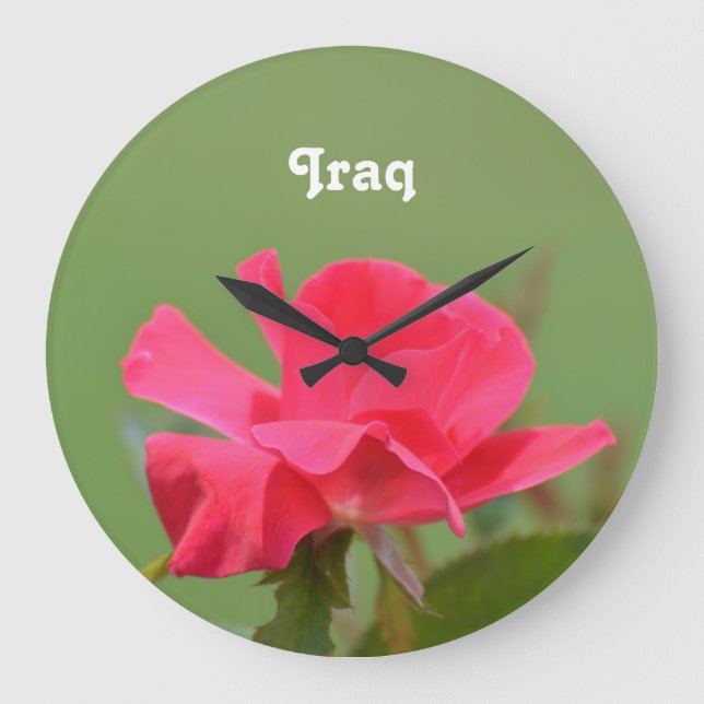 Iraqi Rose Large Clock (Front)