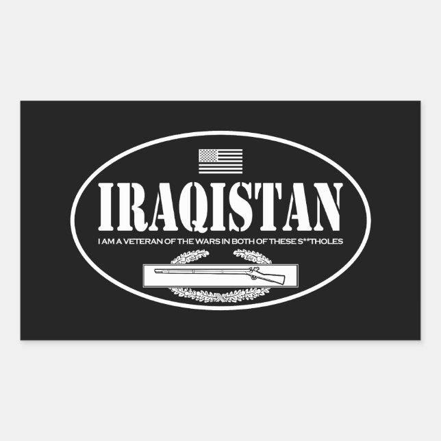 Iraqistan CIB Rectangular Sticker (Front)