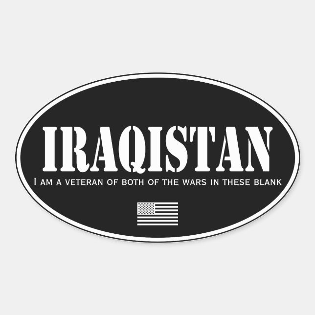 Iraqistan Oval Sticker (Front)
