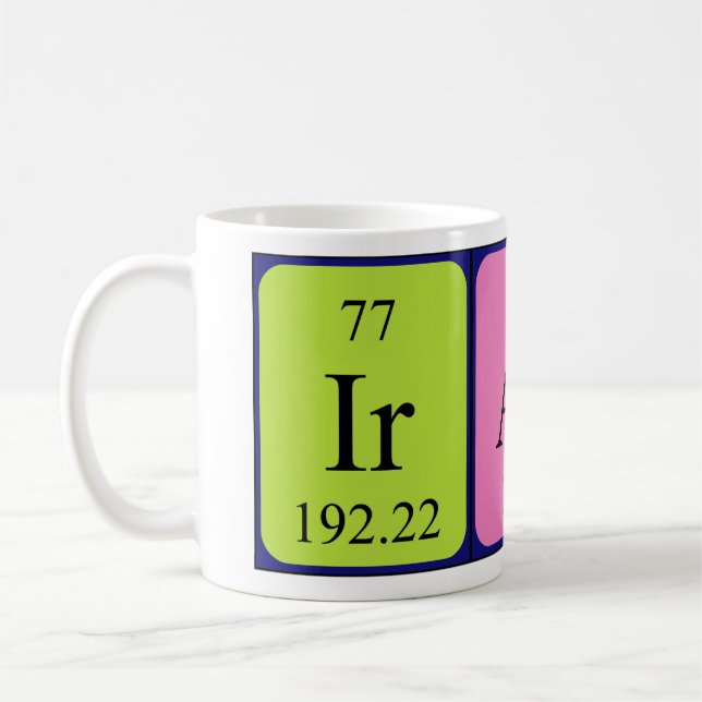 Irati periodic table name mug (Left)