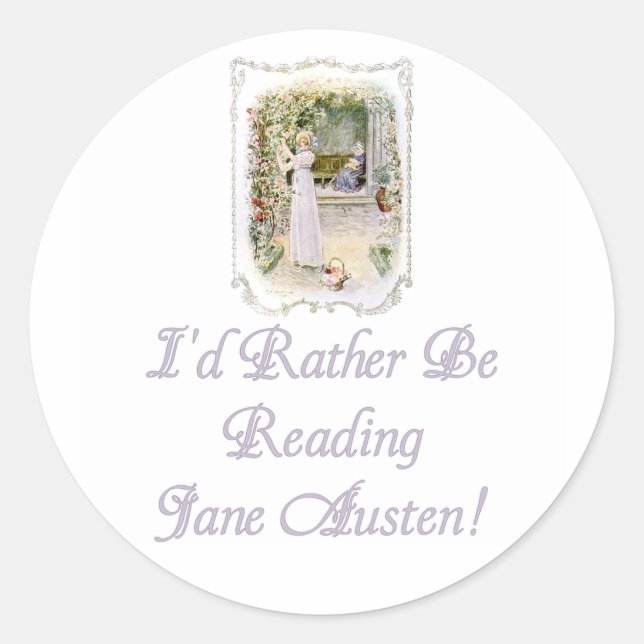 IRBR Jane Austen! Round Stickers, 2 sizes Classic Round Sticker (Front)