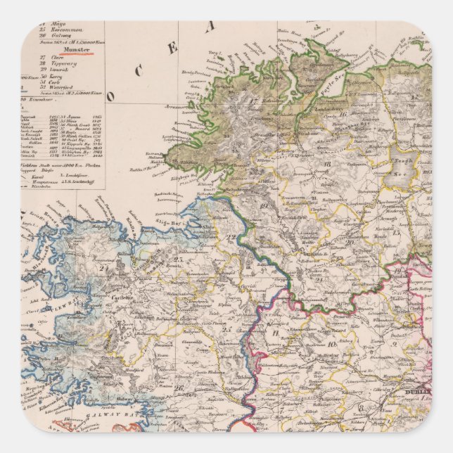 Ireland 5 square sticker (Front)