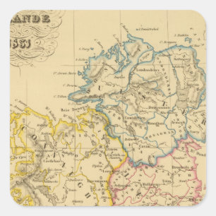 Ireland 5 square sticker