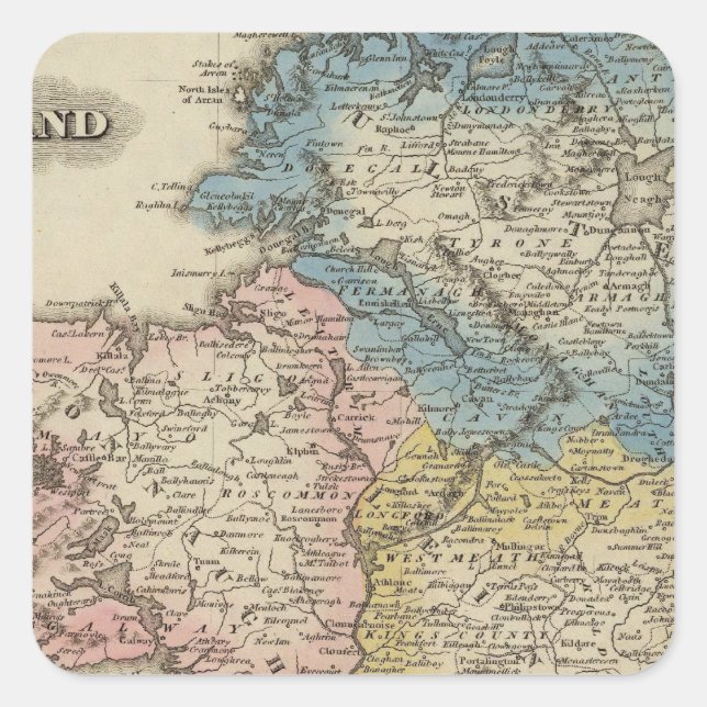 Ireland 9 square sticker (Front)
