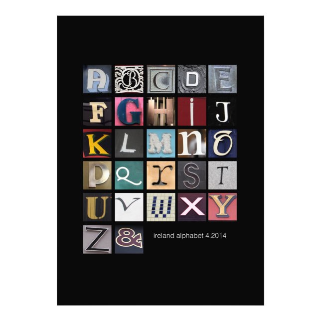 ireland alphabet photo print (Front)