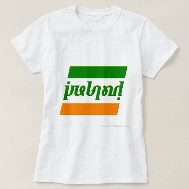 'Ireland' Ambigram T-Shirt (Design Front)