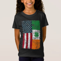 Ireland American flag Dual Citizen Patriotic Distr