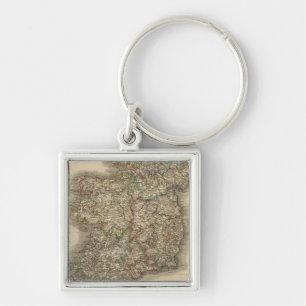 Ireland Atlas Map Key Ring
