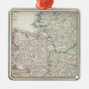 Ireland Atlas map Metal Tree Decoration