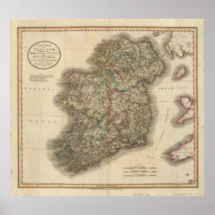 Ireland Atlas Map Poster