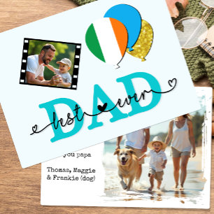 Ireland Best Dad Ever Photo Card, Flag, Father's Card