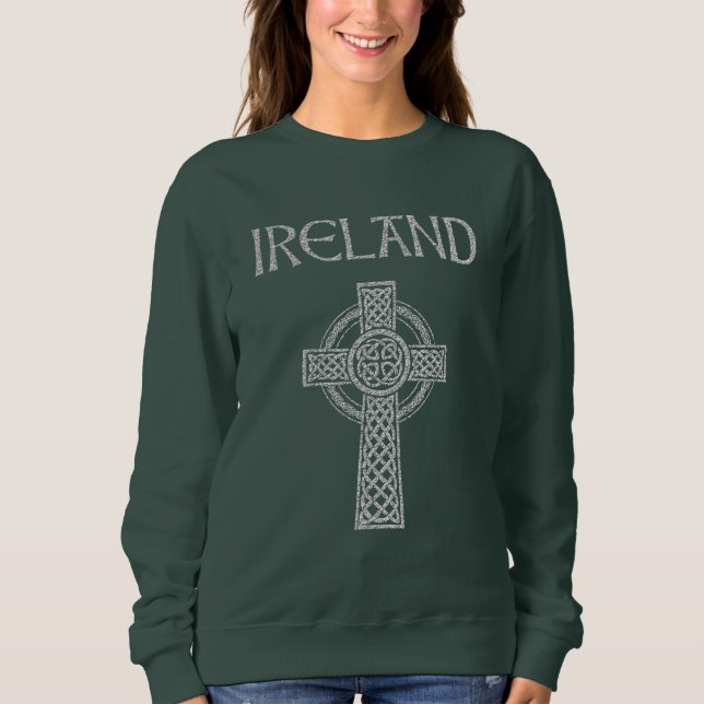 Ireland Celtic Cross Sweatshirt (Front)