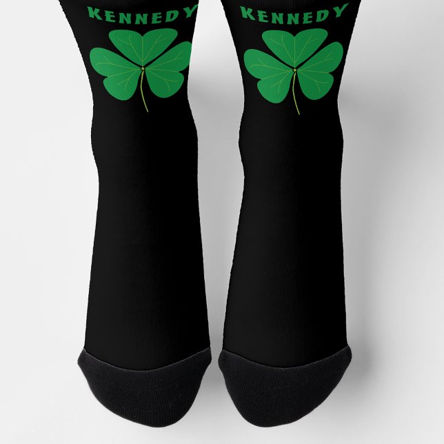 Ireland Celtic Irish Name Shamrock Green Clover Socks (Creator Uploaded)