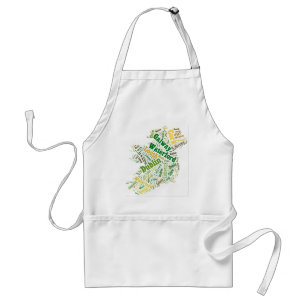 Ireland Cities Word Art Standard Apron