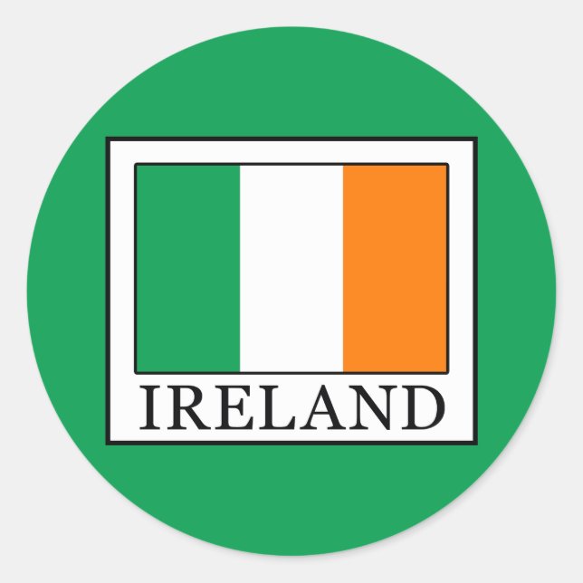 Ireland Classic Round Sticker (Front)