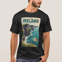 Ireland Cliffs of Moher Illustration Travel Art