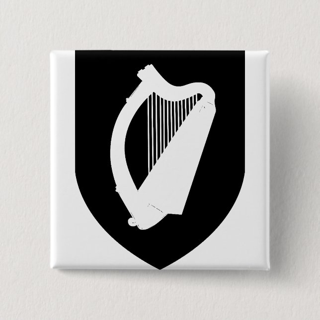 Ireland Coat of arms  15 Cm Square Badge (Front)