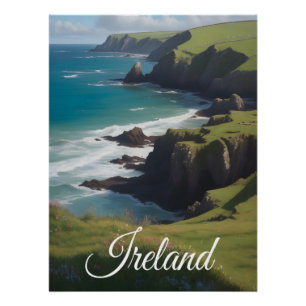 Ireland Countryside Travel Poster