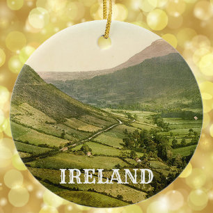 Ireland County Antrim vintage scene Ceramic Tree Decoration
