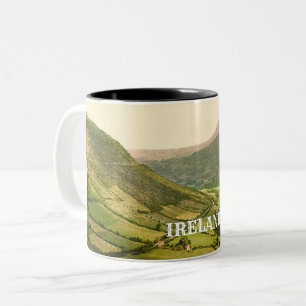 Ireland County Antrim vintage scene Two-Tone Coffee Mug