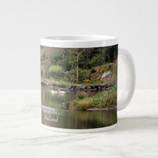 Ireland, County Cork, Lake, Swans, Photography Large Coffee Mug