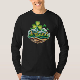 Ireland Design with Shamrocks Irish T-Shirt