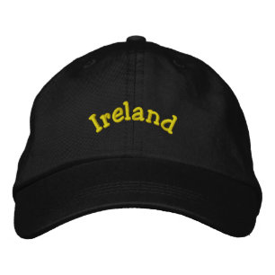 Ireland: Embroidered Hat (Black)