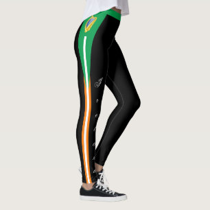 Ireland fashion leggings, patriotic, Irish Flag Leggings