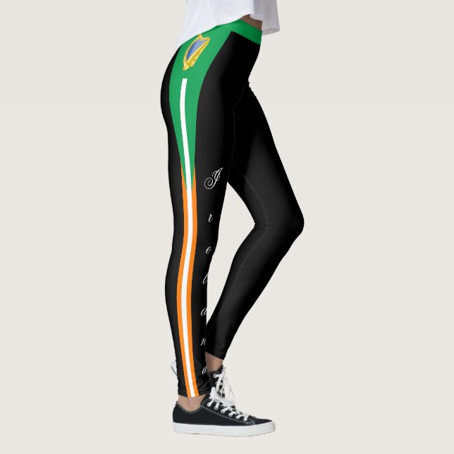 Ireland fashion leggings, patriotic, Irish Flag Leggings (Right)